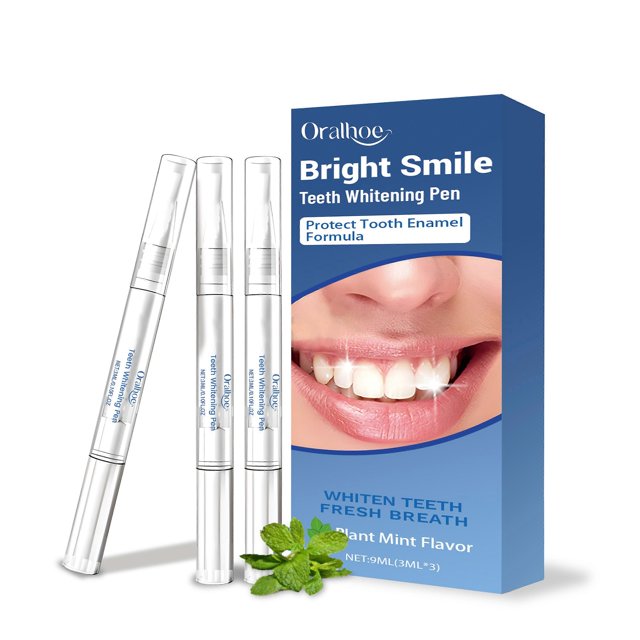 Tooth cleaning pen gently removes stains and dirt, leaving teeth naturally shiny and fresh. Daily teeth care pen.
