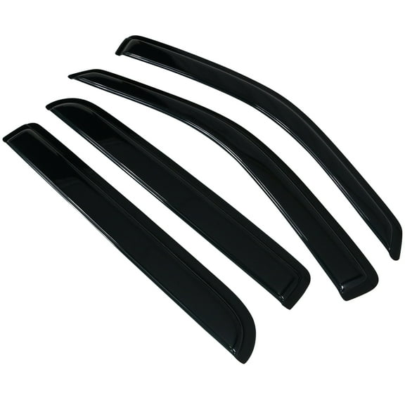 Ikon Motorsports Window Visors Compatible with 2002-2010 Ford Explorer 2003-2005 Lincoln Aviator Acrylic Side Vent Deflector Rain Sun Guard 4PCS Set