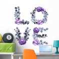 thumbnail image 1 of Purple Floral Word Love Wall Decal Wallmonkeys Peel and Stick Vinyl Graphic (36 in H x 36 in W) WM502925, 1 of 4