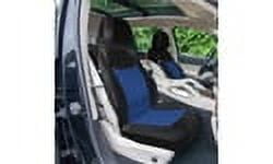 FH Group Ultra Modern Quilted Leatherette Car Seat Covers, Universal Fit Blue Full Set with Air Freshener