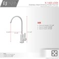 thumbnail image 4 of Single Handle Brushed Stainless Steel Pull Down Kitchen Faucet with Water Tap, 4 of 9