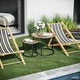thumbnail image 6 of Algherohein Round Nesting Coffee Table Modern Set of 2 for Living Room Brown, 6 of 14