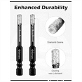 thumbnail image 3 of 10Pcs Dry Diamond Drill Bits Set,3/16In Hex ShankTile Core Drill Bit for Tile Ceramic GraniteMarble Stone Hard Materials, 3 of 6