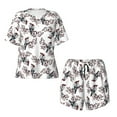 thumbnail image 4 of Kdxio Bird Print Pajamas Sets for Women Short-Sleeved Pjs with Lounge Shorts Two Piece Sleepwear S-4XL, 4 of 9