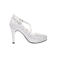 thumbnail image 2 of ZAPATILLAS TACONES VESTIR LEON MUJER DAMA PLATA TEXTIL 9702 LEON 9702, 2 of 3