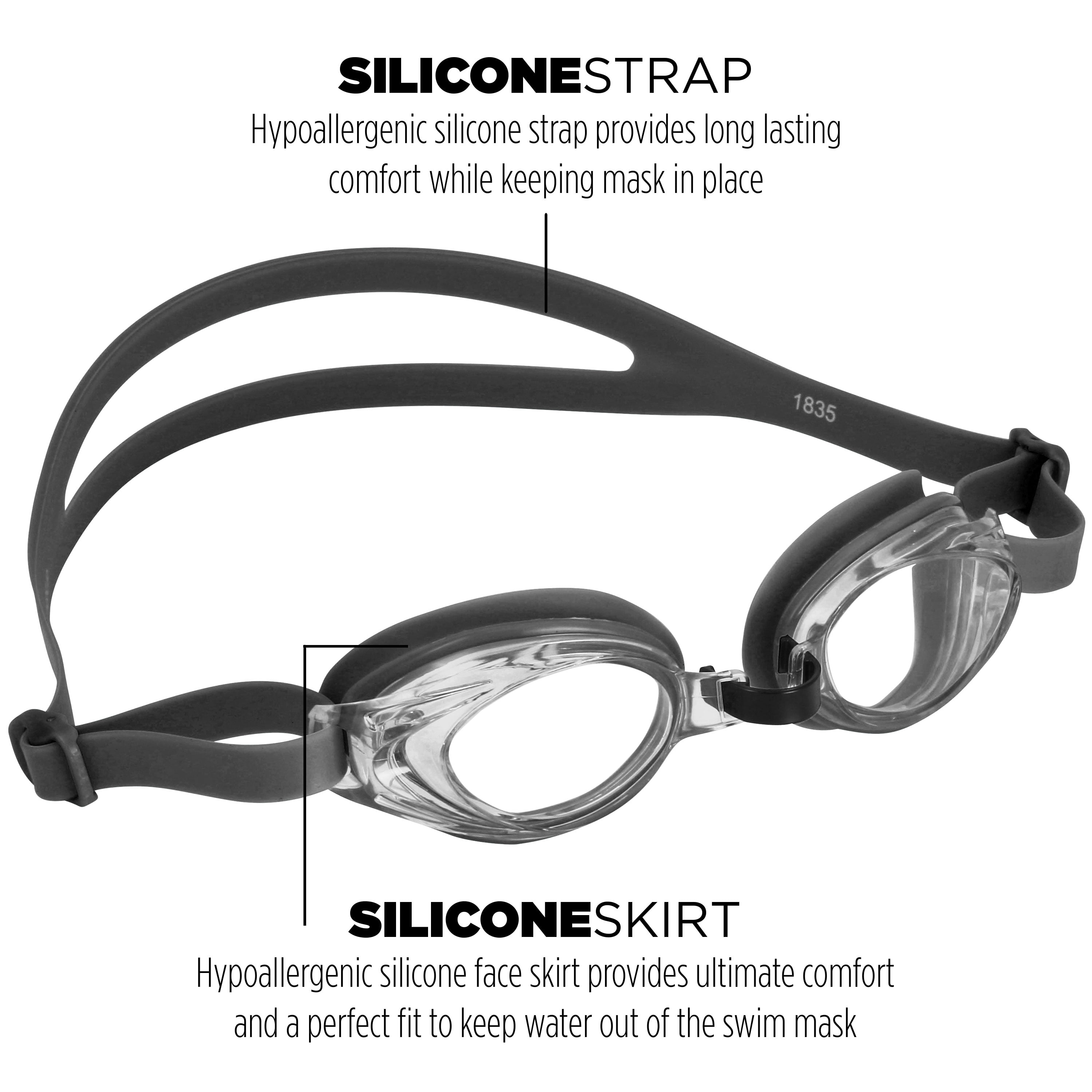 FreeShip New Details about   U.S DIVERS Adult Swim Goggles Pronto Anti Fog Recreational Black 