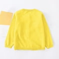 thumbnail image 4 of HAOTAGS Girls Autumn Winter Sweater,Crew Neck Long Sleeve Solid Casual Toddler Cardigan Yellow 3-4, 4 of 6