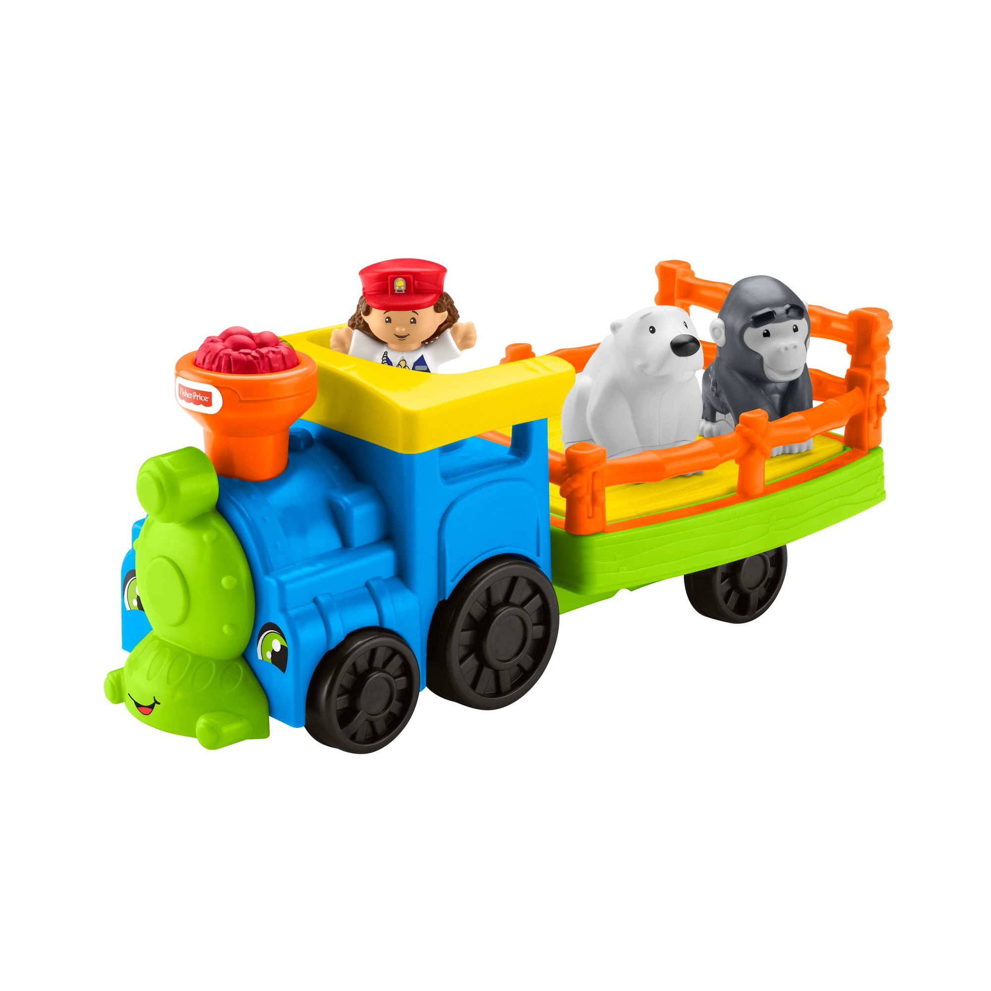 Fisher Price Little People Choo Choo Zoo Train With Conductor And 2 Animals Walmart Com Walmart Com