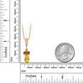 thumbnail image 3 of Gem Stone King 18K Rose Gold Plated Silver Brown Tiger Eye and Yellow Citrine Pendant Necklace for Women (2.62 Cttw, Gemstone, Oval 8x6MM, with 18 inch Chain), 3 of 3