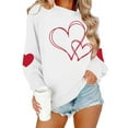 thumbnail image 4 of BLTIBY Valentine Sweatshirts for Women Love Heart Graphic Sweater Long Sleeve Round Neck Pullover Blouse Casual Fashion Valentines the Day Top White L, 4 of 9