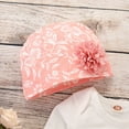 thumbnail image 4 of Newborn Baby Girl Clothes Baby Girl Outfits Long Sleeve Letter Print Romper One Piece Jumpsuit Headband Hat 3PCS Clothing Set 3-6 Months, 4 of 7
