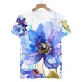 thumbnail image 4 of Aloohaidyvio Tops,Womens Short Sleeve Round Neck Printed Loose Tops Blouse T-Shirt, 4 of 5