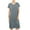 Gray, variant on Women's Plus Size Cotton Sleepwear Dress - Solid Color Crew Neck Loose Fit Midi Nightgown with Built-in Bra Comfortable Home Dress (M-4XL)