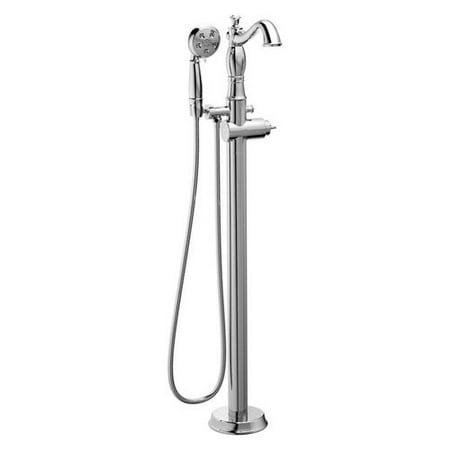 Photo 1 of Delta Cassidy Traditional Floor Mount Tub Filler Trim - Less Handle, Chrome