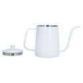 thumbnail image 4 of Mini tetera portátil de acero inoxidable para café, color blanco, con boca fina, ideal para viajes, camping, té y café., 4 of 14