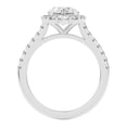 thumbnail image 3 of Eloya Jewel 1.6 Ct Oval Cut Solitaire Rings - 14K White Gold Plated Engagement Rings with Pear & Round Halo Moissanite Accents - Eternity Band Style - Moissanite - Ideal Gift for Birthdays, 3 of 3