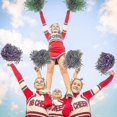 thumbnail image 5 of 24 Pack Metallic Cheerleading Pom Pom 12 Inch Cheerleader Pom Poms With Baton, 5 of 5