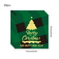 thumbnail image 3 of Paper Napkins Green Christmas Napkins 20 Pack 6.5x6.5 Inch Disposable Napkins Merry Christmas Napkins Paper Towels for Xmas Party Winter Events, 3 of 6