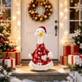 thumbnail image 6 of AZXY Christmas Porch Goose Outfit, 23" Fade‑Proof Wear for Porch Goose, Goose Clothes for Cement Goose, Goose Clothing for Goose Statue,Winter Xmas Decor for Yard Lawn Front Porch Patio Garden, 6 of 7