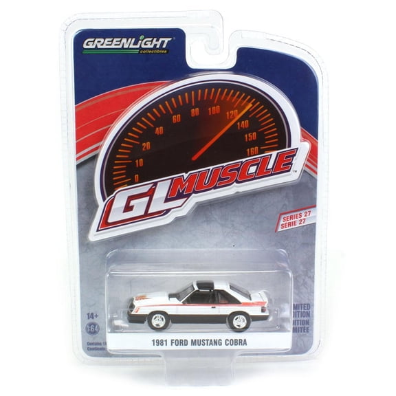 Greenlight Collectibles 1/64 1981 Ford Mustang Cobra Polar White Muscle Series 27 13320-D