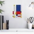 thumbnail image 3 of Elephant Stock Geometric Mondrian Ii Wall Art - Vertical Canvas Wall Art - Living Room Wall Decor - Abstract Canvas - Purple And Red Decor - 8" x 12", 3 of 8