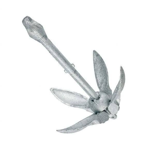 Blue Dog Marine Folding Boat Anchor, 9 LB Galvanized Grappling Anchor: Perfect for Kayaks, Paddle Boards, Jet Skis, and Small Boats