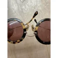 thumbnail image 4 of Miu Miu Round Light Havana / Brown Gradient Sunglasses Made In Italy Tortouise, 4 of 6