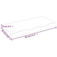 thumbnail image 4 of vidaXL Wall Shelf Light Brown 80x40x(2-6) cm Treated Solid Wood Oak, 4 of 5