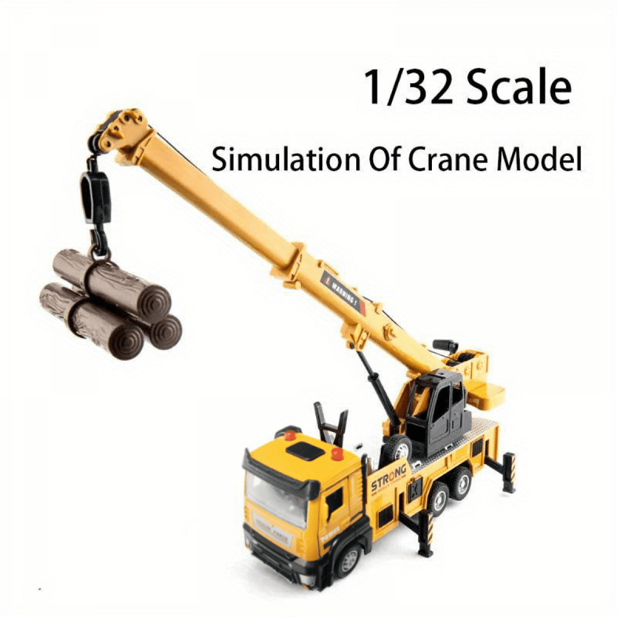 Crane Truck Toy Construction Vehicle for Kids Alloy Crane Machine Tow Truck with Lights and Sounds for Boys Girls Christmas Birthday Gifts