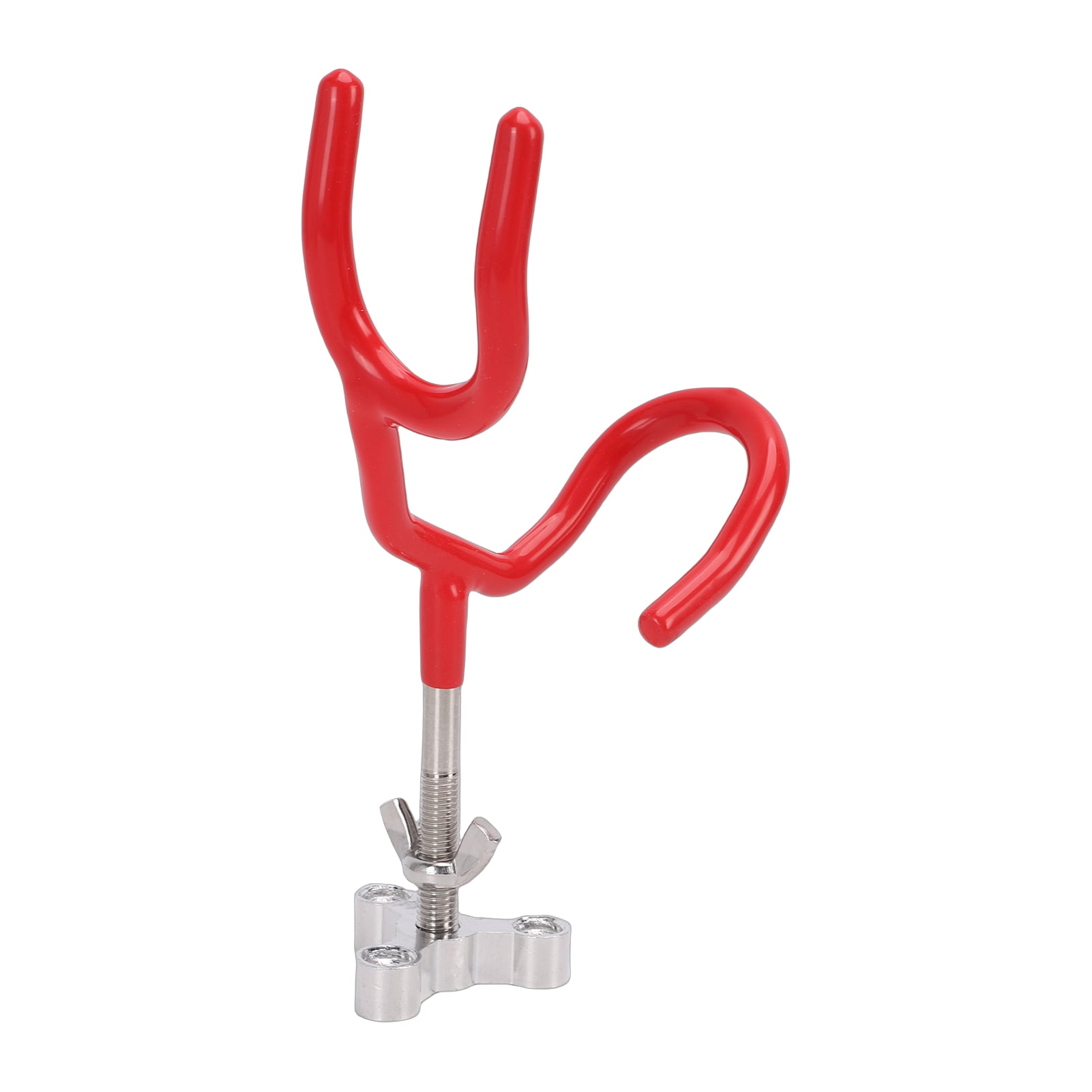 20 Degree Angle Boat Fishing Rod Holder with Mounting Base Premium Red Plastic Dipped Deck Mount Fishing Pole Holder for Ship Yacht and Marine Use Measures 8.27 inches / 21 cm in Length