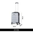 thumbnail image 3 of Maleta Mano Cabina 20in 10kg Ruedas 360 Candado Rigida Viaje gris, 3 of 6