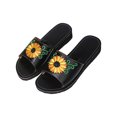 thumbnail image 2 of Sandalias de verano para mujer, zapatos informales para mujer, pantuflas ligeras con bordado de girasol Wmkox8yii ytu9422, 2 of 9