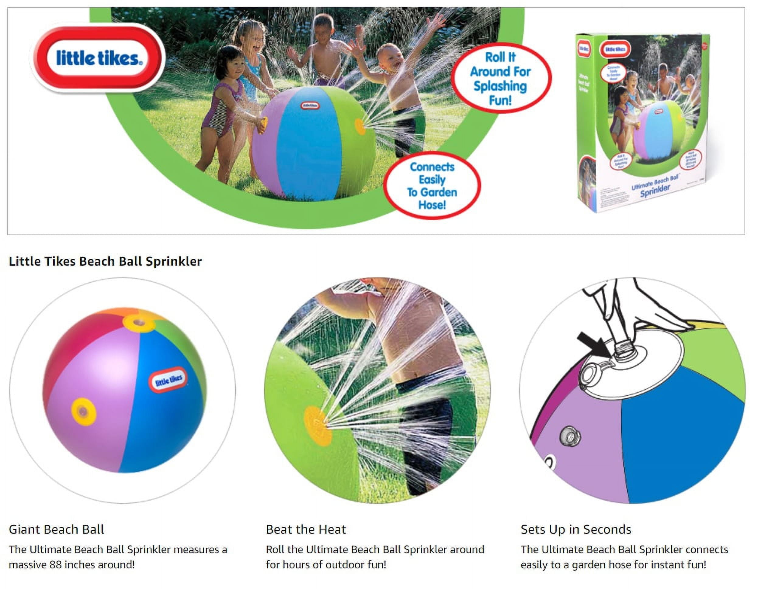 Beach Ball Inflatable Sprinkler 1ct - Litin's Party Value