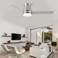 thumbnail image 5 of Wellspeed 48 in. Mordern Ceiling Fan with Dimmable Light Kit and Remote, 3 Blades, 6-Speed Reversible DC Motor, for Indoor, Brushed Nickel, 5 of 11