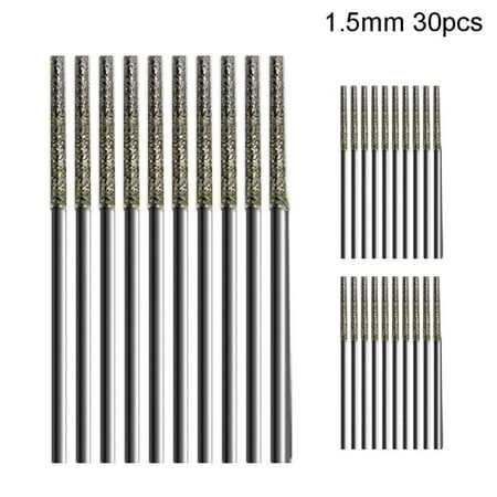

30Pcs diameter 2.35mm Gems Diamond Drill Bits Lapel Jewelry Engraving Hole Tool