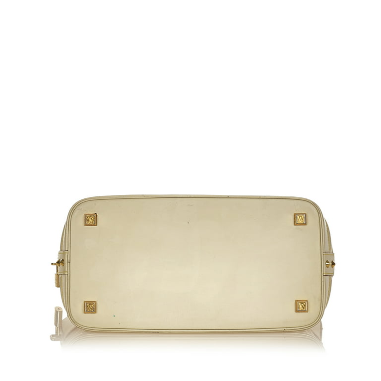Louis Vuitton Suhali Lockit MM Handbag in White Leather