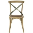 thumbnail image 4 of SAFAVIEH Eleanor X-Back Bistro Rustic Side Chair, Weathered Oak, Set of 2, 4 of 7