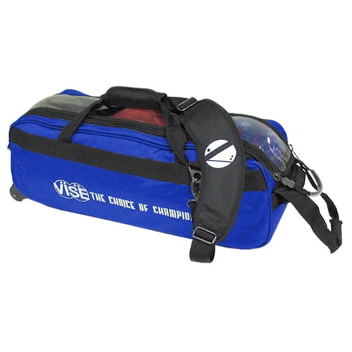 Vise 3 Ball Triple Tote Roller Blue Bowling Bag