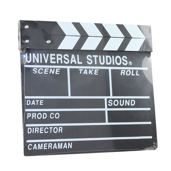 Sarapandan Wood Director Scene Clapperboard TV Movie Action Board Film Cut Prop(Black)