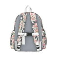 thumbnail image 3 of Boston Terrier Dog with Flower Backpack for School,Cute School Bag,Schoolbag with Adjustable Shoulder Straps & Padded Back,13.4"x11"x4.7", 3 of 6