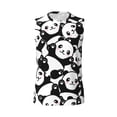 thumbnail image 6 of Lsque Seamless Pattern Cute Panda Print Men's Cotton Blend Sleeveless Muscle Shirts (S-3XL)- Moisture Wicking, Odor Protection, UPF 30+,XX-Large, 6 of 8