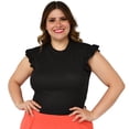 thumbnail image 1 of Top de canalé Roman Fashion Blusa extra 3775 Negro 38, 1 of 6