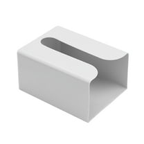 Wall-Mounted Tissue Box Holder, Adhesive Paper Dispenser for Bathroom and Kitchen, Space-Saving Tissue Storage Organizer with Open Design, Multi-Size Compatible Tissue Box Cover for Home Use