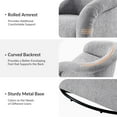 thumbnail image 3 of Modern Swivel Barrel Chair Gray Boucle Club Chair Upholstered Living Room, 3 of 7