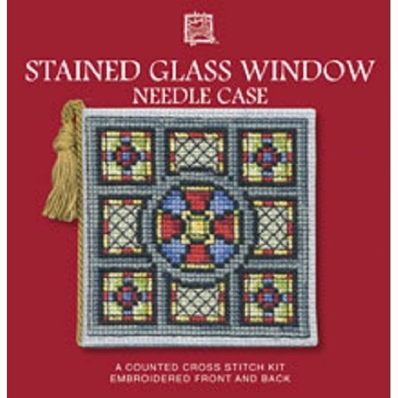 Textile Heritage Needle Case Counted Cross Stitch Kit - Stained Glass Window