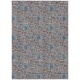 thumbnail image 2 of HomeRoots 580452 9 x 12 ft. Floral Washable Indoor & Outdoor Rectangle Area Rug, Brown & Blue, 2 of 5