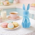 thumbnail image 6 of Artificial Flocked Easter Bunny Figurine - Easter Rabbit Statue with Satin Bow | Decorative Tabletop Accents for Spring & Holiday Celebrations, 6 of 6