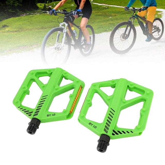 Mountain Road Bicycle Pedal with Anti Slip Pins, Wide Platform, Lightweight, Cycling Pedal for Increased Power Transfer and Reduced Fatigue, Reflective Features,Lasting Performance