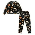 thumbnail image 3 of DISNIMO Pajama Set for Women Mushroom Daisy Rainbow Print 2 Piece Sets Sleepwear Long Sleeve Pajama Pants Lounge Sets Casual Nightwear Set Round Neck Pajama Outfits, L, 3 of 7