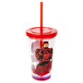 thumbnail image 3 of Vaso de agua Just Funky Daredevil reutilizable de 530 ml con pajita, 3 of 7